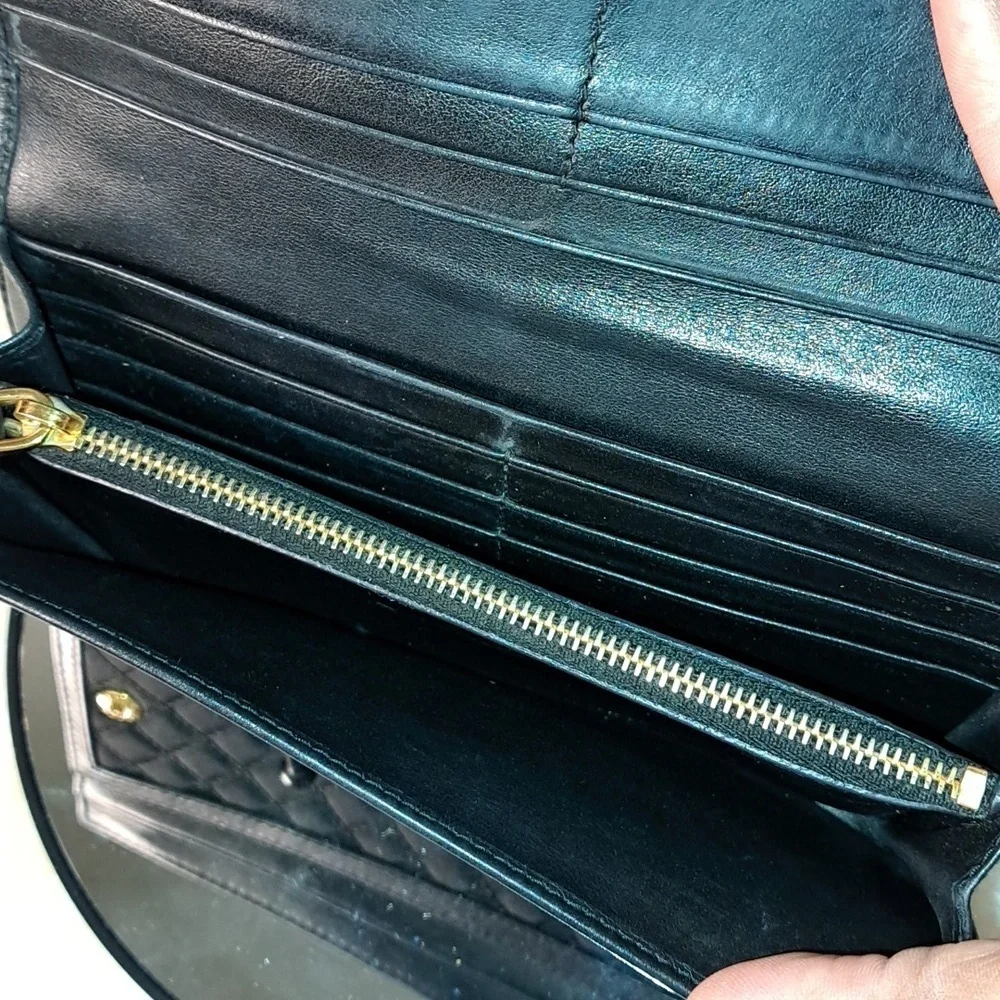 Prada Long Flap Quilted Wallet - EUC